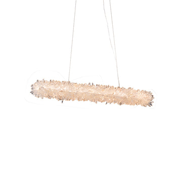 Olivia Rock Crystal Linear Chandelier for Kitchen Island