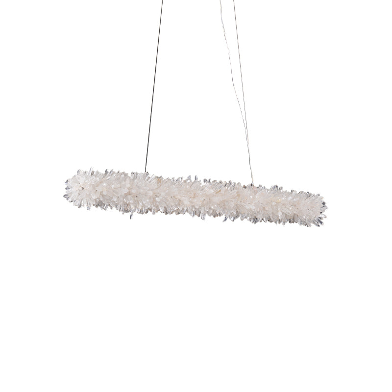 Olivialamps Rock Crystal Linear Chandelier for Kitchen Island