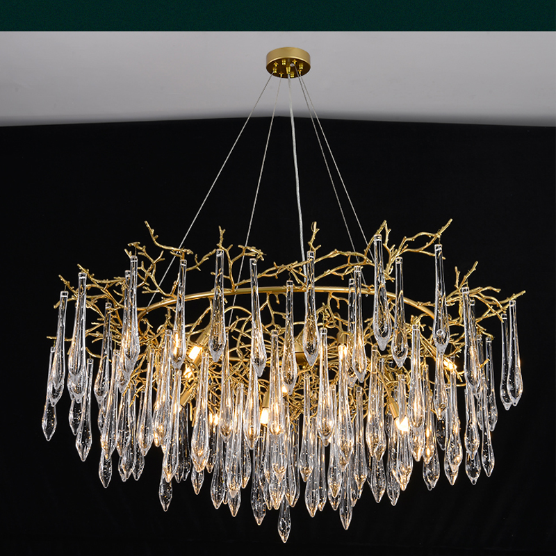 Agnes Round Branch Crystal Chandelier - Ineffable Lighting