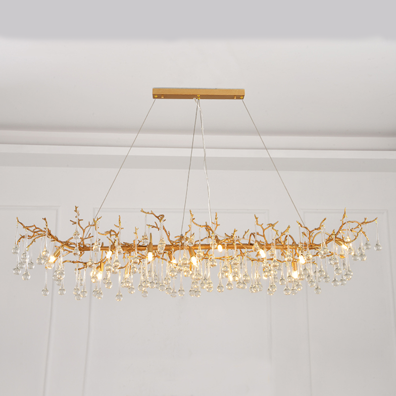 Avis Clear Crystal Branch Chandelier - Ineffable Lighting