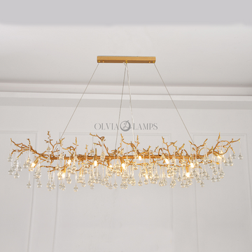 Avis Clear Crystal Branch Chandelier - Ineffable Lighting