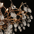 Creative Rose Crystal Brass Branch Chandelier - Ineffable Lighting