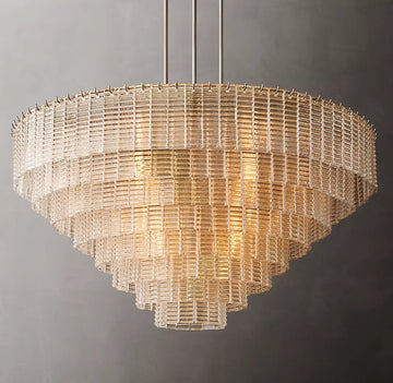 Sirena Clear Glass Round Chandelier 52"