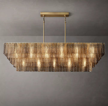 Sirena Somke Rectangular Chandelier 77"