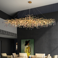 Avis Colorful Crystal Raindrop Aluminum Branch Chandelier - Ineffable Lighting