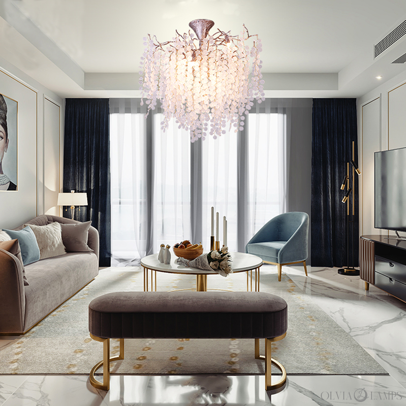 Ellie Modern Crystal Branch Chandelier - Ineffable Lighting