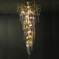 Dora Colorful Crystal Staircase Chandelier - Ineffable Lighting