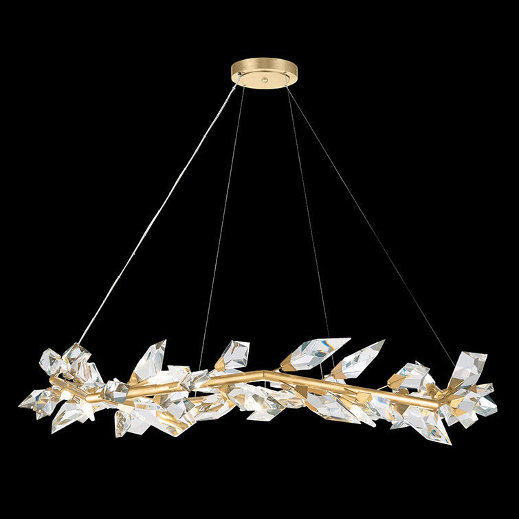 21026R2 55"  Round Crystal Chandelier