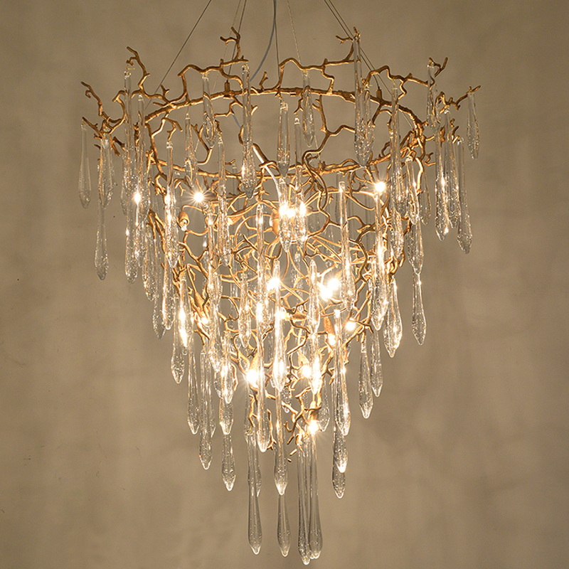 Cecily Crystal Branch Chandelier H 53.15" - Ineffable Lighting