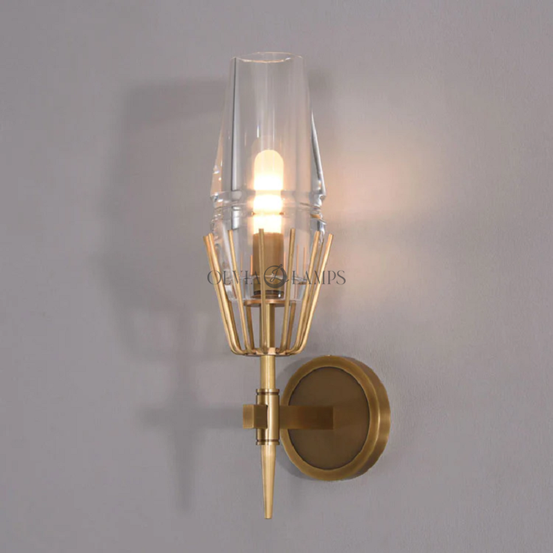 Howar Modern Single Crystal Wall Sconce - Ineffable Lighting