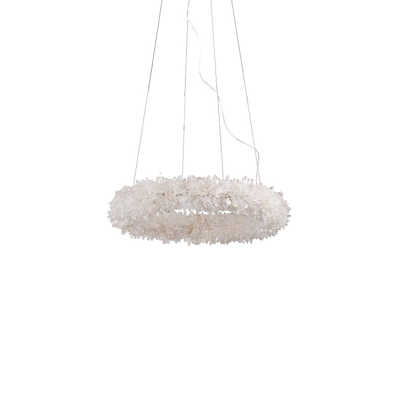 Olivia Small Round Luxury Rock Crystal Chandelier 23.6" D