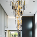 Dora Colorful Crystal Staircase Chandelier - Ineffable Lighting