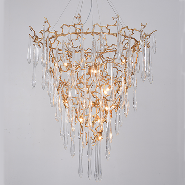 Cecily Crystal Branch Chandelier H 53.15" - Ineffable Lighting