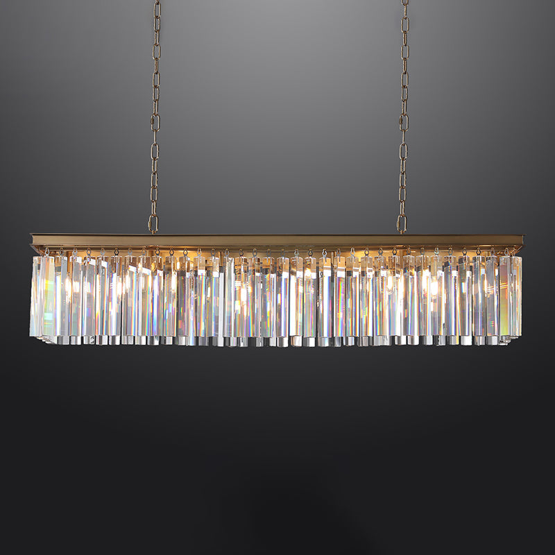 Odaon Crystal Rectangular Chandelier 59"