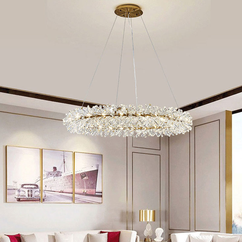 Isabel Postmodern Ring Crystal Chandelier - Ineffable Lighting