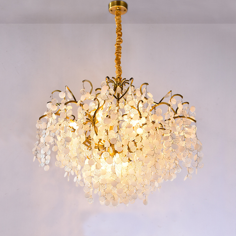 Thirza Brass Branch Crystal Chandelier - Ineffable Lighting