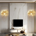 Della Modern Gold Leaf Bedroom Sconce - Ineffable Lighting