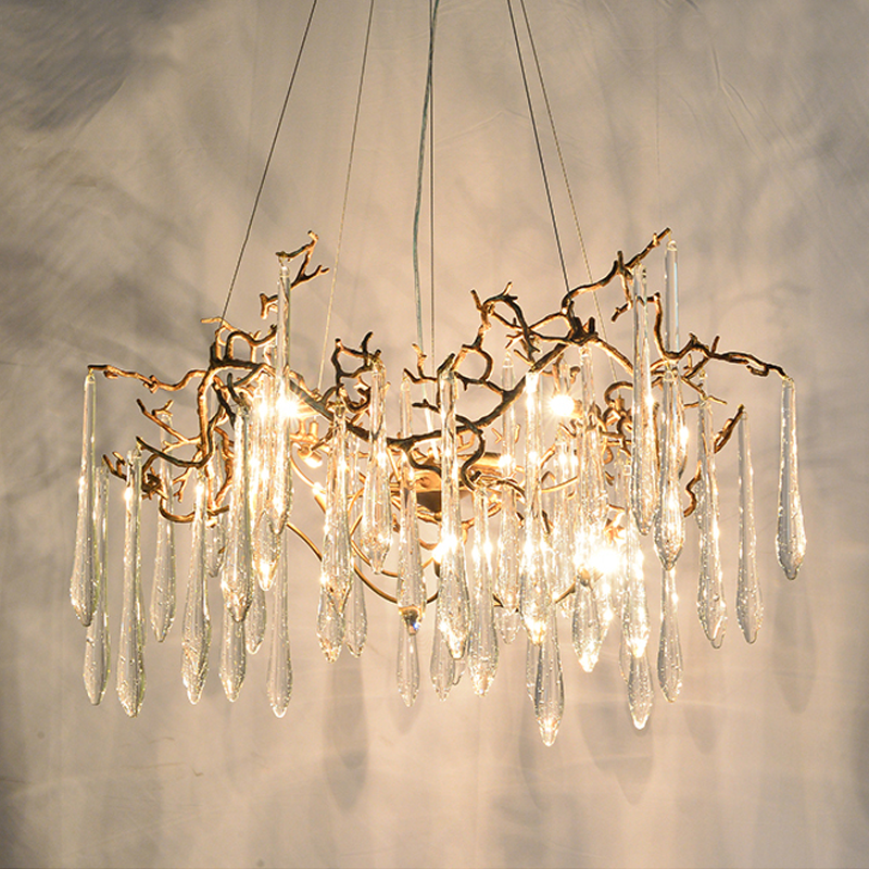 Cecily Modern Crystal  Branch Chandelier - Ineffable Lighting