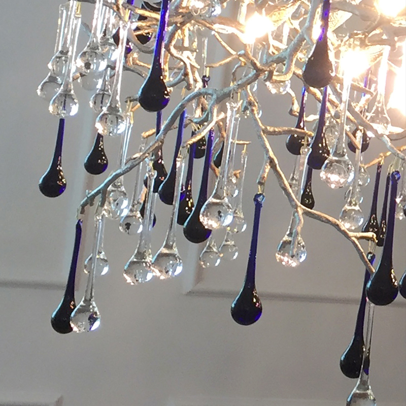 Avis Crystal Raindrop Branch Chandelier - Ineffable Lighting