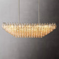 Chiaravalle Glass Tiered Rectangular Chandelier 54