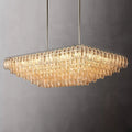 Chiaravalle Glass Tiered Rectangular Chandelier 54