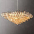 Chiaravalle Glass Tiered Square Chandelier 32