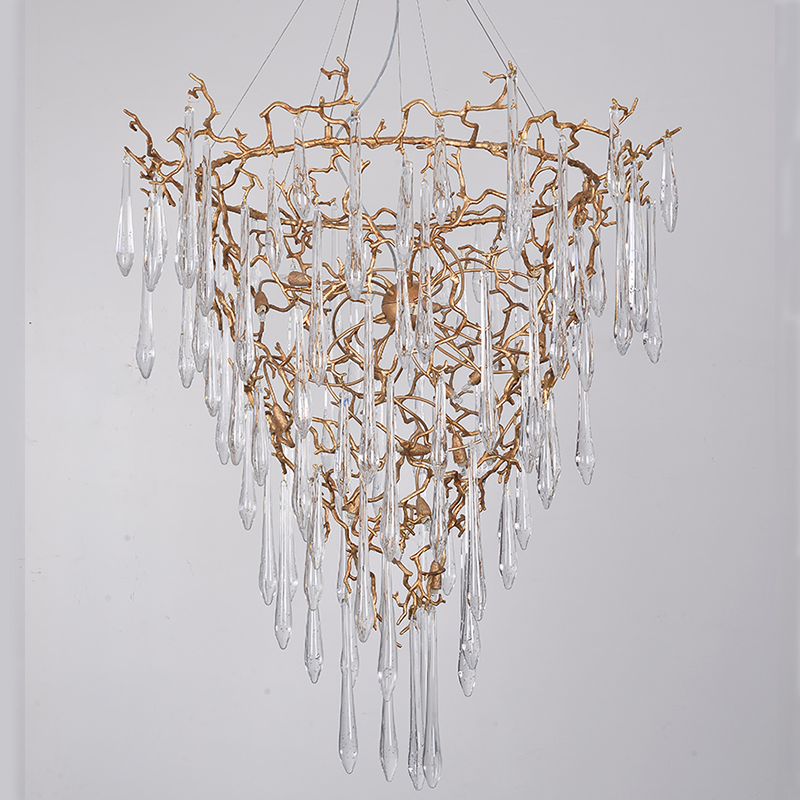 Cecily Crystal Branch Chandelier H 53.15" - Ineffable Lighting