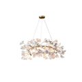 Creative Porcelain Ginkgo Leaf Round Chandelier - Ineffable Lighting