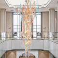 Dora Colorful Crystal Staircase Chandelier - Ineffable Lighting