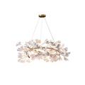 Creative Porcelain Ginkgo Leaf Round Chandelier - Ineffable Lighting