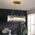 Skylar Oval Glass Chandelier For Dining Room - Ineffable Lighting