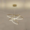 Multi Rings Modern Staircase Chandelier - Ineffable Lighting