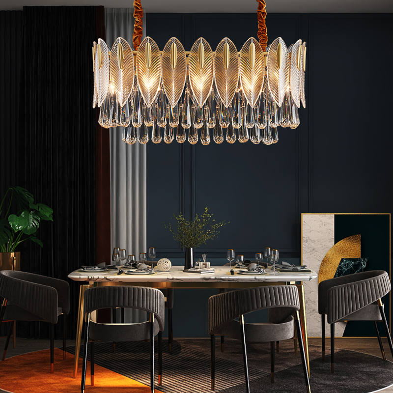 Flake Raindrop Kitchen Island Chandelier - Ineffable Lighting