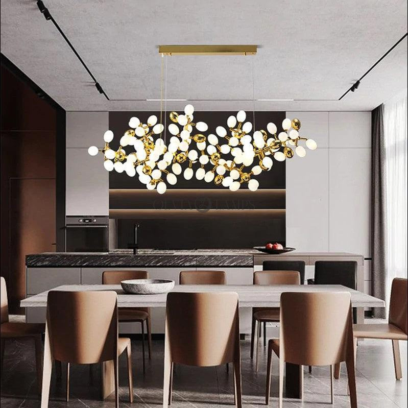 Modern Artistic Linear Grape Chandelier - Ineffable Lighting