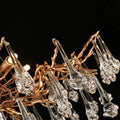 Creative Rose Crystal Brass Branch Chandelier - Ineffable Lighting