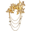 Della Modern Gold Leaf Bedroom Sconce - Ineffable Lighting