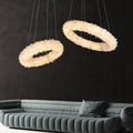 Derek Modern Crystal Cluster Round Chandelier - Ineffable Lighting