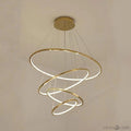 Multi Rings Modern Staircase Chandelier - Ineffable Lighting