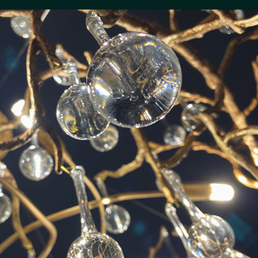 Avis Crystal Raindrop Branch Chandelier - Ineffable Lighting