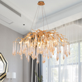 Agnes Brass Branch Crystal Chandelier - Ineffable Lighting