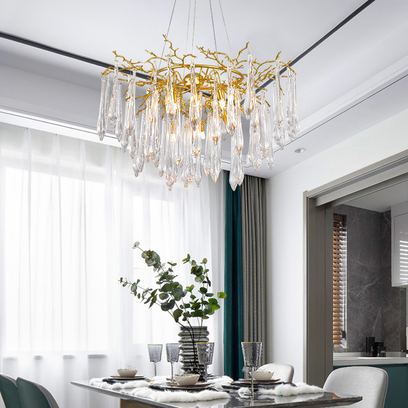 Agnes Round Branch Crystal Chandelier - Ineffable Lighting