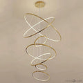 Multi Rings Modern Staircase Chandelier - Ineffable Lighting