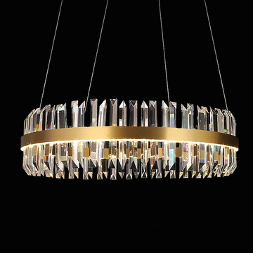 Chloe Round Crystal Chandelier - Ineffable Lighting