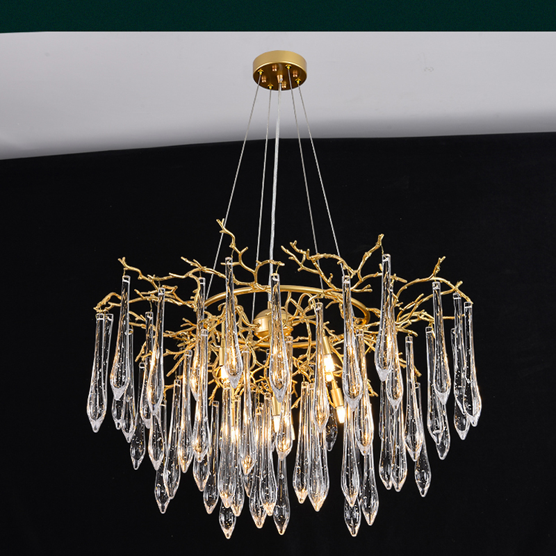 Agnes Round Branch Crystal Chandelier - Ineffable Lighting