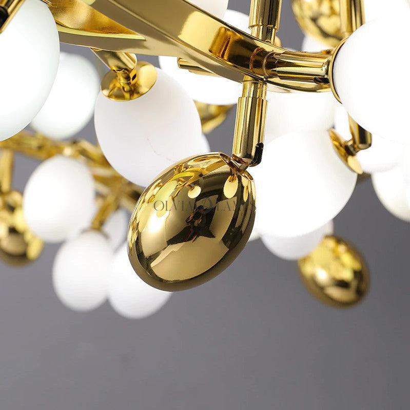 Modern Artistic Linear Grape Chandelier - Ineffable Lighting