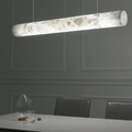 Alabaster Cylindrical Linear Pendant Light - Ineffable Lighting