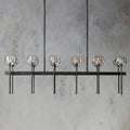 Barry Modern Crystal Ball Double Linear Chandelier 60