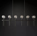 Barry Modern Crystal Ball Double Linear Chandelier 60