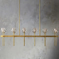 Barry Modern Crystal Ball Double Linear Chandelier 60