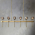 Barry Modern Crystal Ball Double Linear Chandelier 60